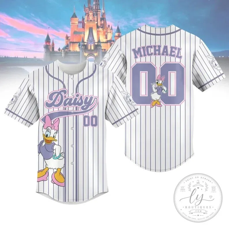 Daisy Duck Disney Baseball Jersey with Michael 00 Custom Name and Number