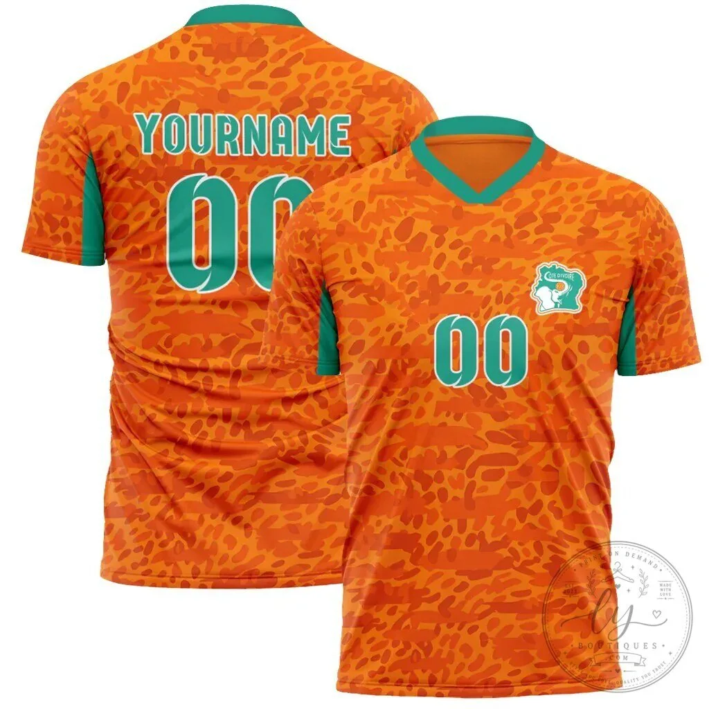 Cote D'Ivoire World Cup 2026 Custom Orange Football Jersey