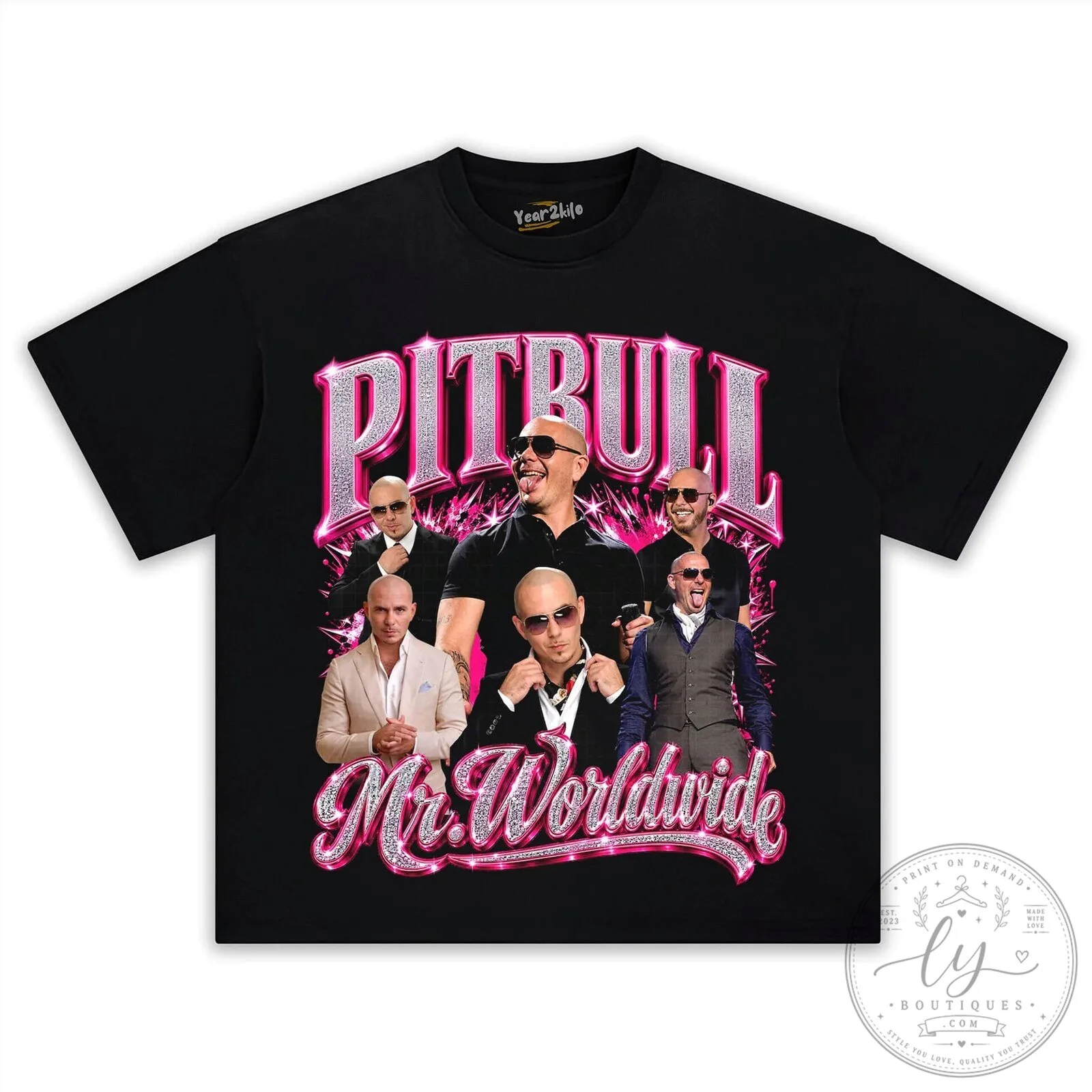 Pitbull Mr. Worldwide Vintage Style Graphic T-Shirt 13 Pitbull Mr. Worldwide Vintage Style Graphic T-Shirt