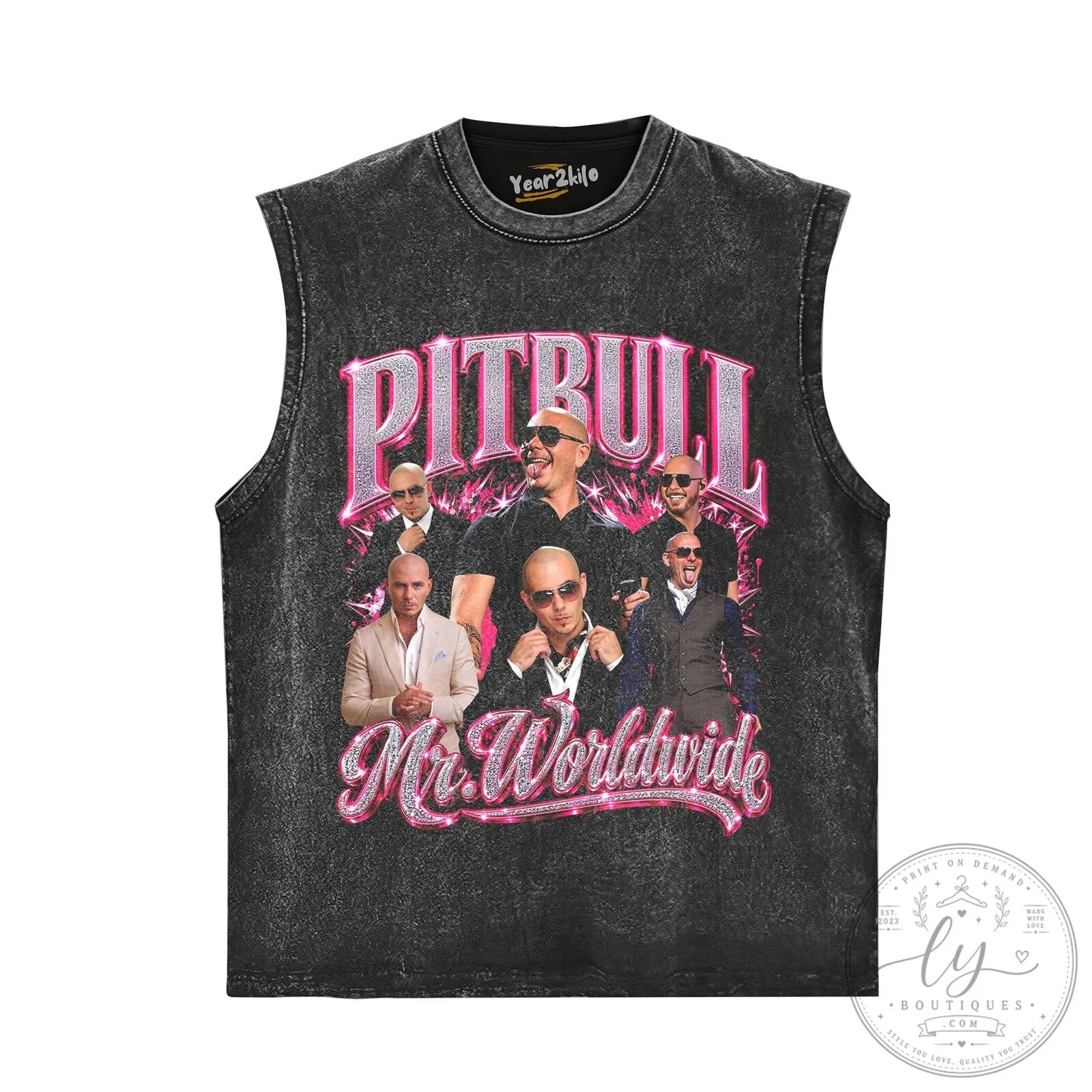 Pitbull Mr. Worldwide Vintage Style Graphic T-Shirt 15 Pitbull Mr. Worldwide Vintage Style Graphic T-Shirt