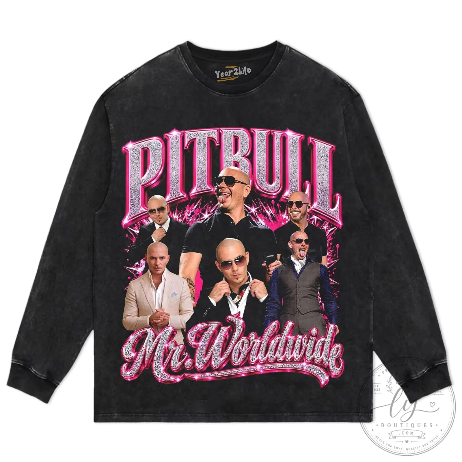Pitbull Mr. Worldwide Vintage Style Graphic T-Shirt 18 Pitbull Mr. Worldwide Vintage Style Graphic T-Shirt
