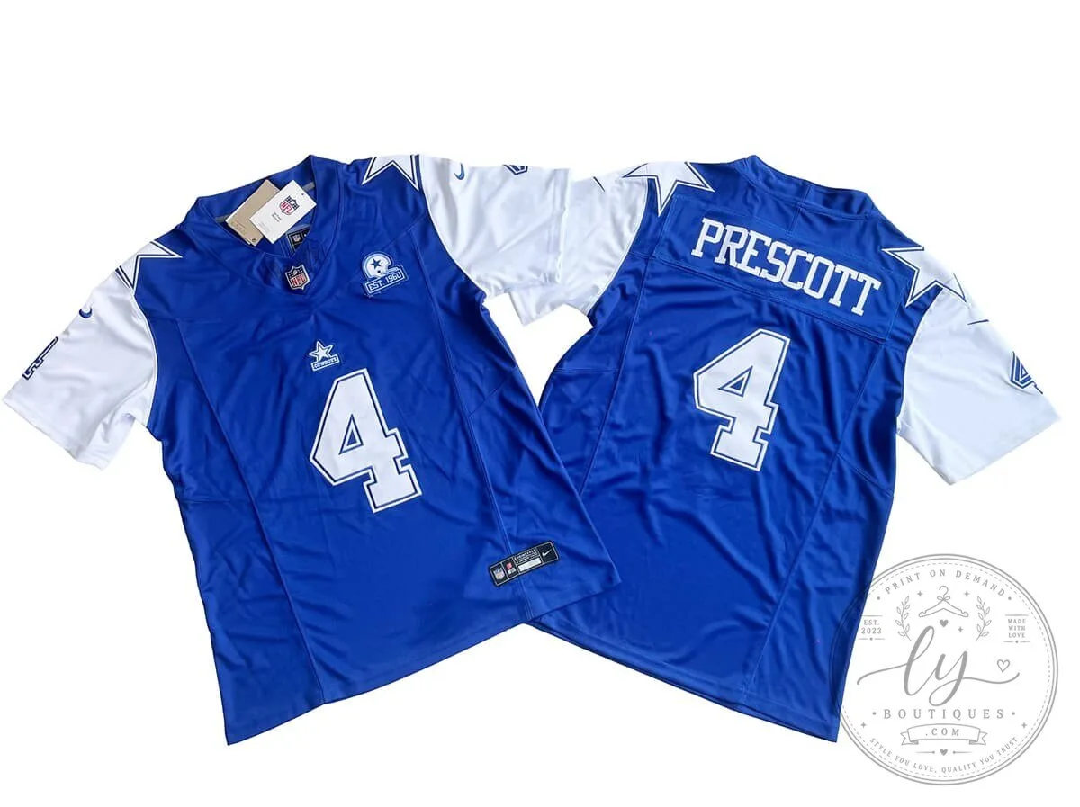 Dak Prescott Dallas Cowboys Royal Blue Football Jersey