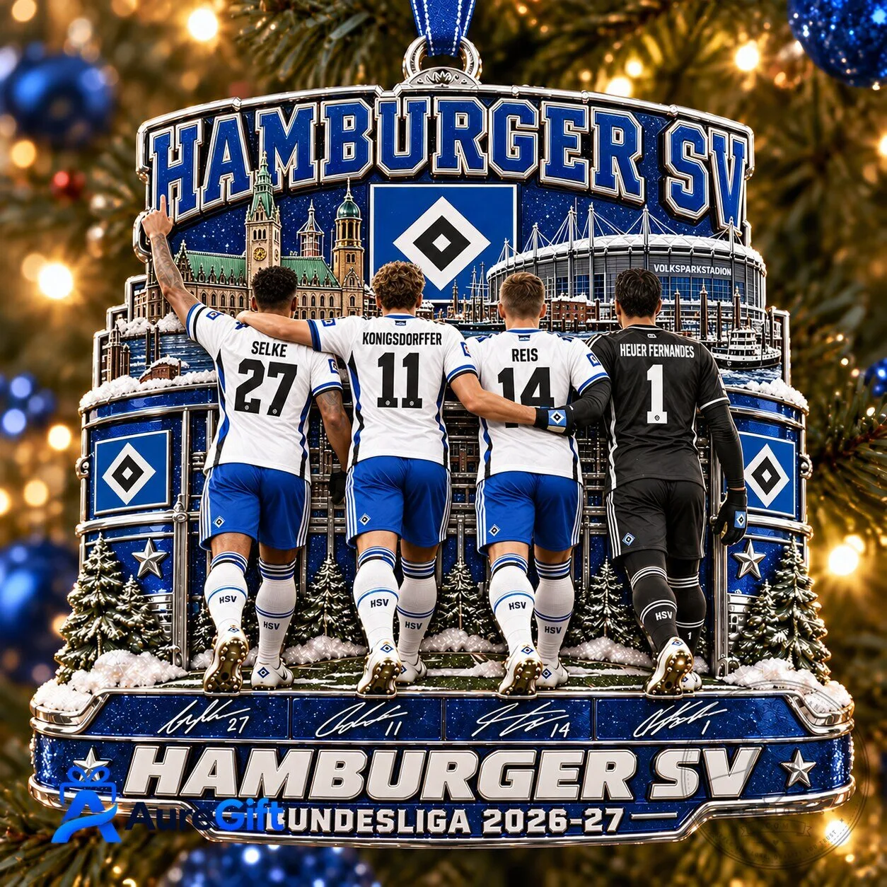 Hamburger SV Bundesliga Matchday Personalized Name Acrylic Ornament