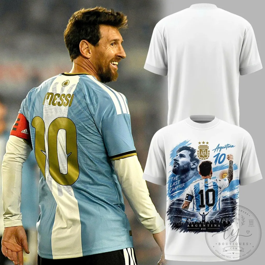 Lionel Messi The Last Chapter Argentina Football Fan T-Shirt