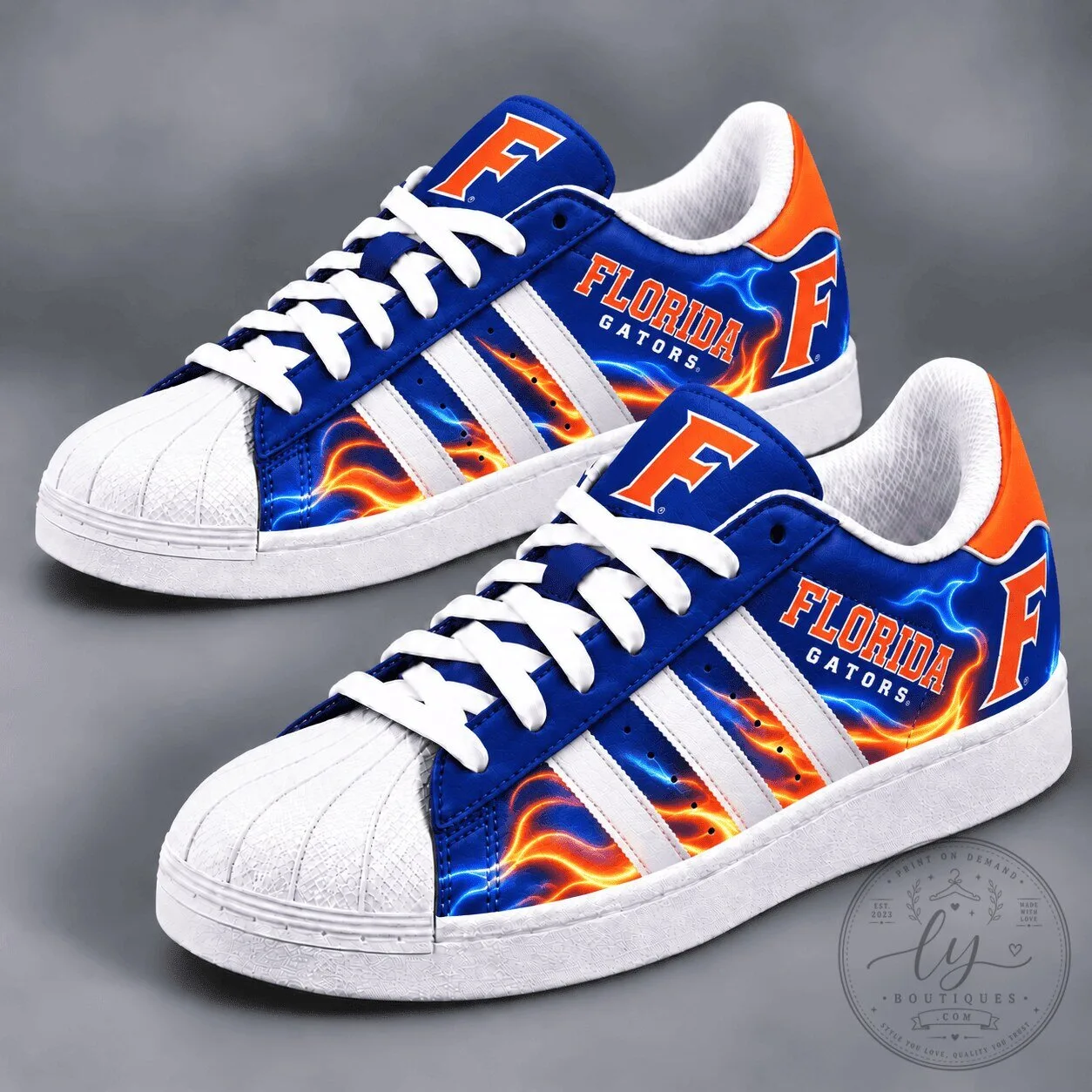 Florida Gators NCAA Team Logo White Stripe Design Shoes 2 Florida Gators NCAA Team Logo White Stripe Design Shoes