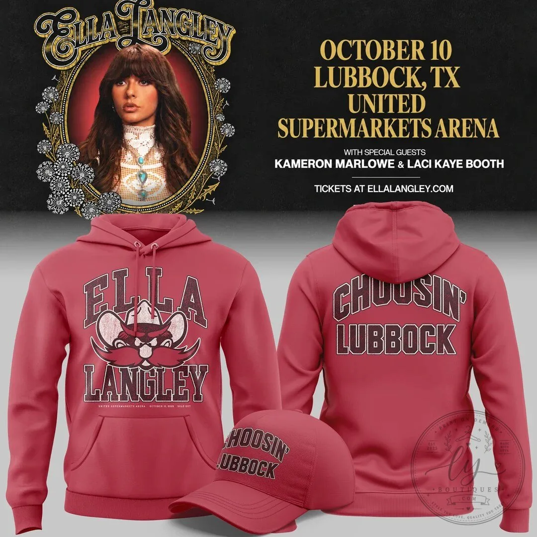 Ella Langley Choosin' Lubbock Texas Tech Red Raiders Concert Hoodie
