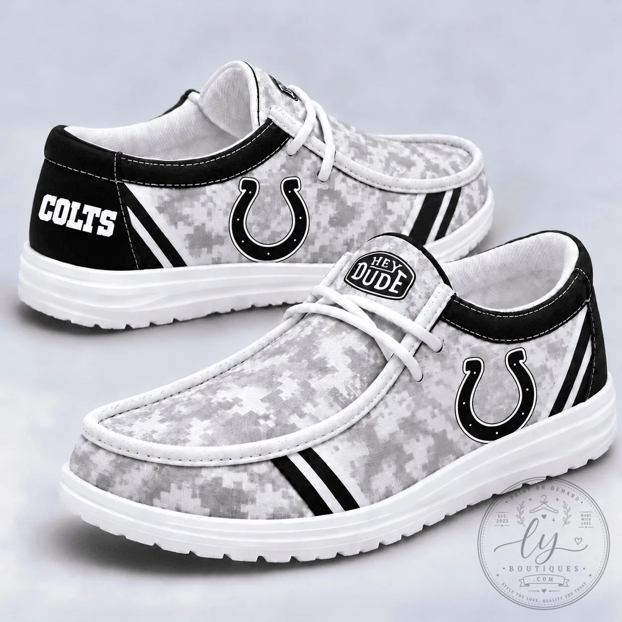 Indianapolis Colts Digital Camouflage Hey Dude Style Shoes for Men and Women 1 Indianapolis Colts Digital Camouflage Hey Dude Style Shoes for Men and Women