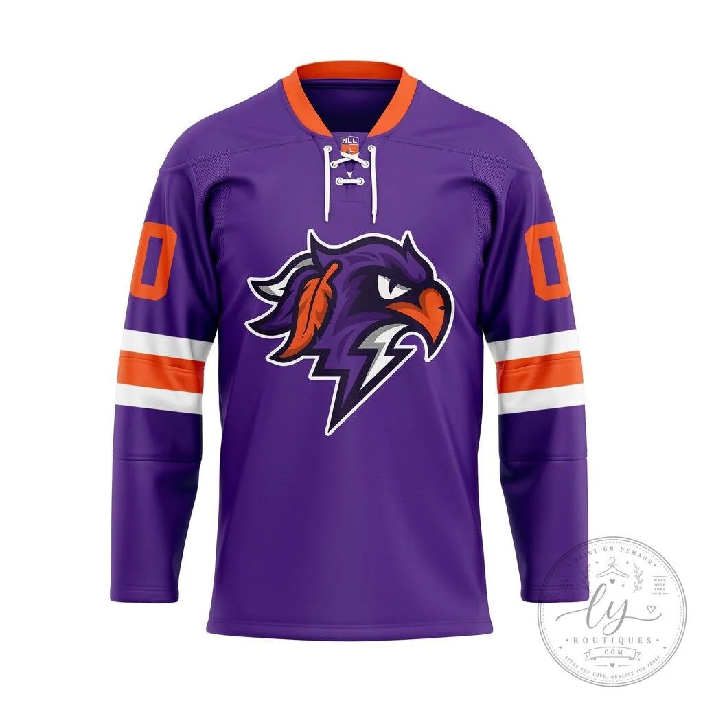 Halifax Thunderbirds Personalized Purple Lace-Up Hockey Jersey