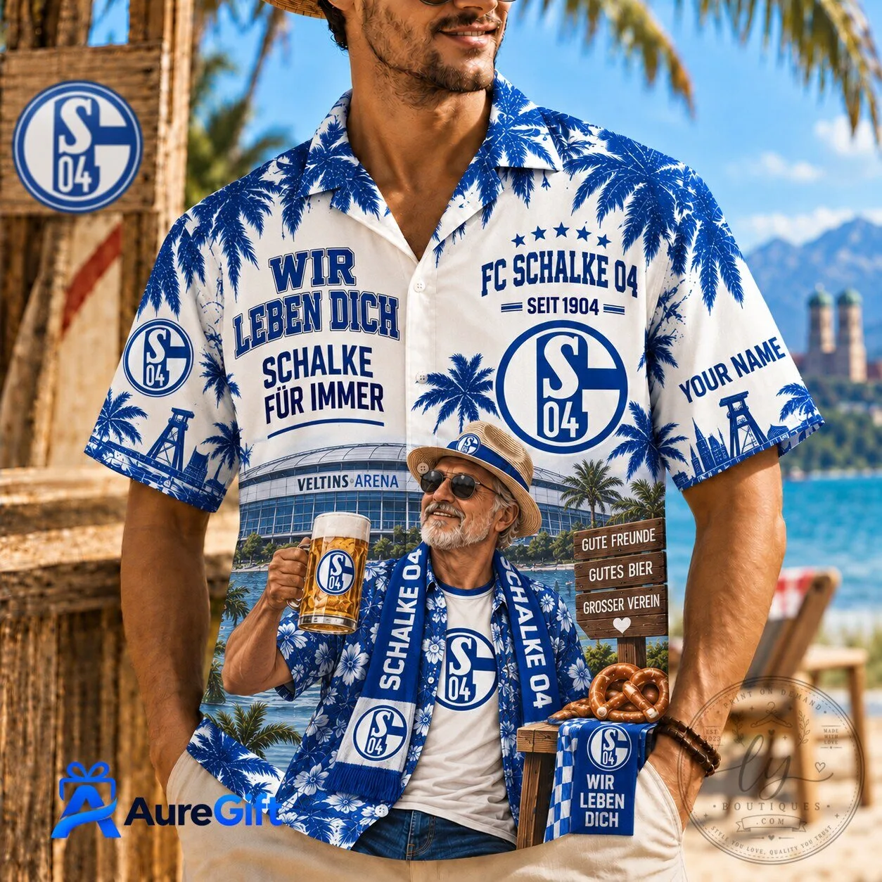 Schalke 04 Bundesliga Football Club Personalized Hawaiian Shirt