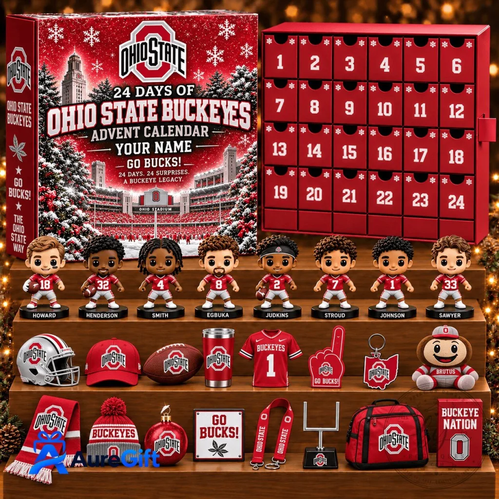 Ohio State Buckeyes Football Team 24 Days of Advent Calendar with Figurines Ohio State Buckeyes Football Team 24 Days of Advent Calendar with Figurines
