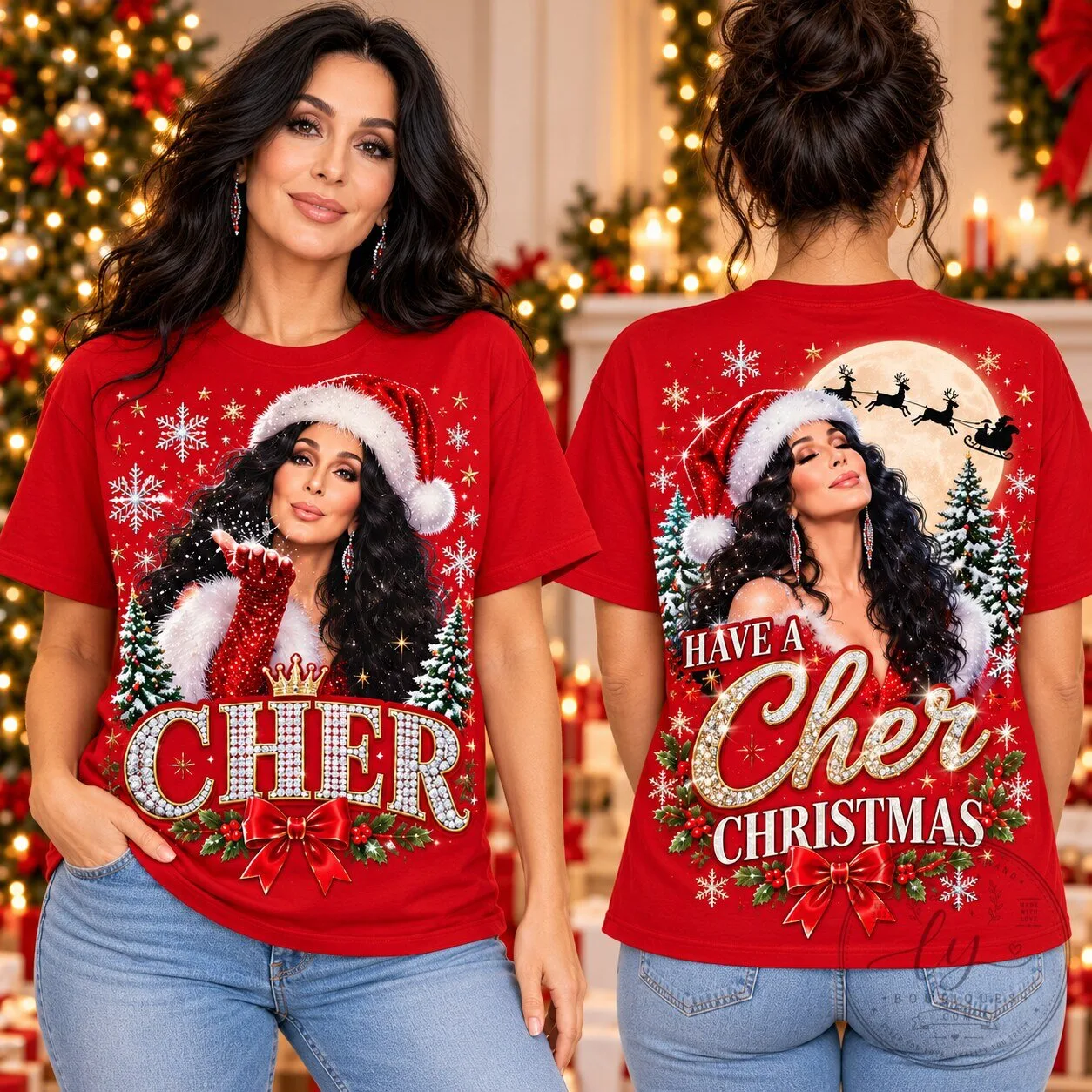 Cher Have A Cher Christmas Holiday T-Shirt for Pop Music Fans
