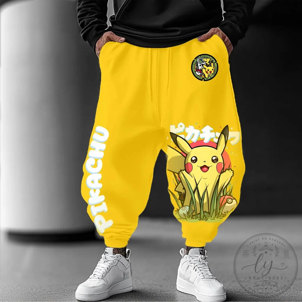 Pokemon Gengar Fear The Dark Nightmare Graphic Print Hoodie 35 Pikachu Pokemon Yellow Graphic Print Casual Streetwear Jogger Pants