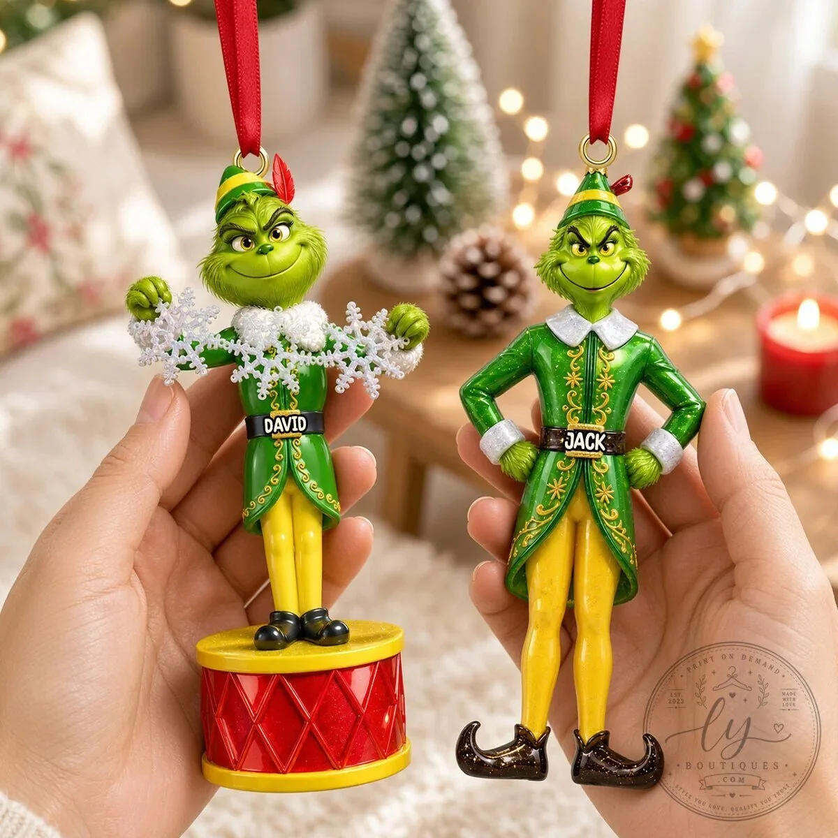 Grinch Christmas Character Personalized Holiday Tree Ornament 9 Grinch Christmas Character Personalized Holiday Tree Ornament