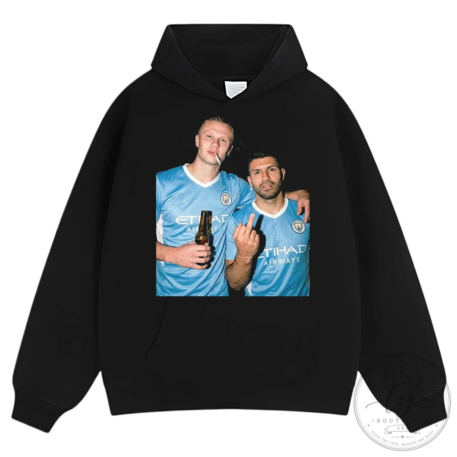 Erling Haaland and Sergio Aguero Manchester City Football Club T-Shirt 17 Erling Haaland and Sergio Aguero Manchester City Football Club T-Shirt