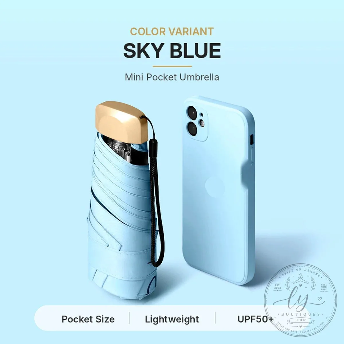 Premium Mini UV Umbrella Portable Compact Sun Protection 43 Premium Mini UV Umbrella Portable Compact Sun Protection
