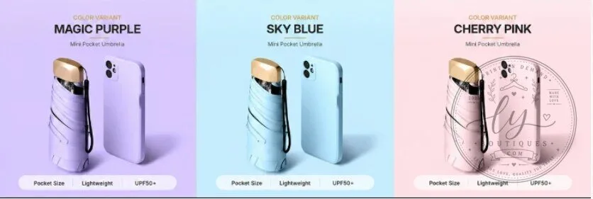 Premium Mini UV Umbrella Portable Compact Sun Protection 52 Premium Mini UV Umbrella Portable Compact Sun Protection