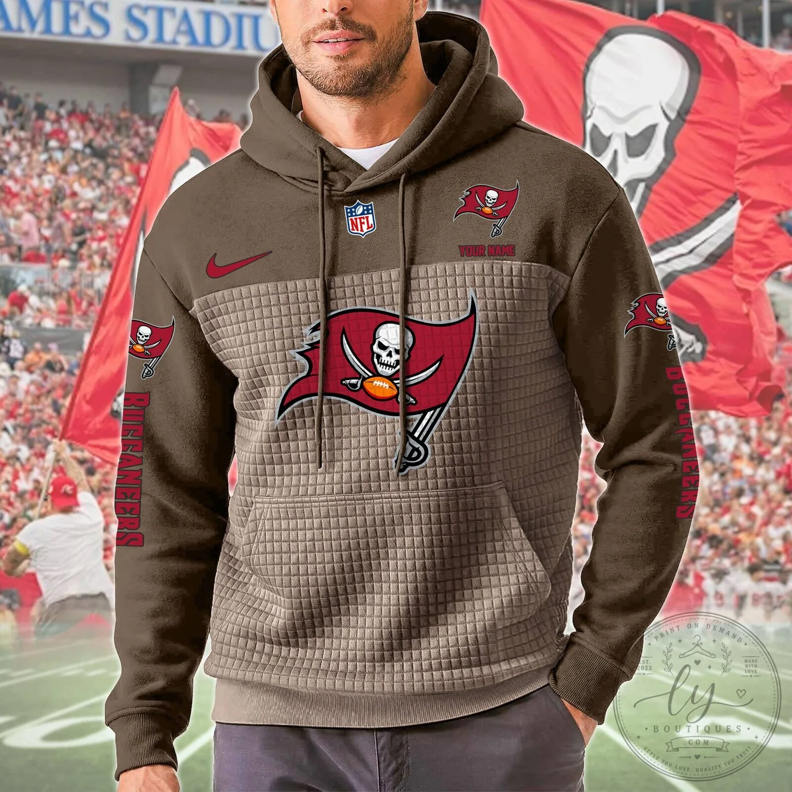 Tampa Bay Buccaneers Personalized NFL Football Team Hoodie 12 Tampa Bay Buccaneers Personalized NFL Football Team Hoodie