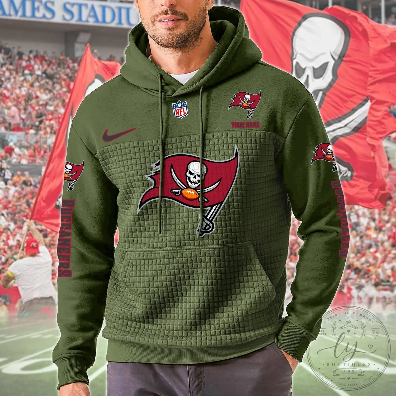 Tampa Bay Buccaneers Personalized NFL Football Team Hoodie 13 Tampa Bay Buccaneers Personalized NFL Football Team Hoodie