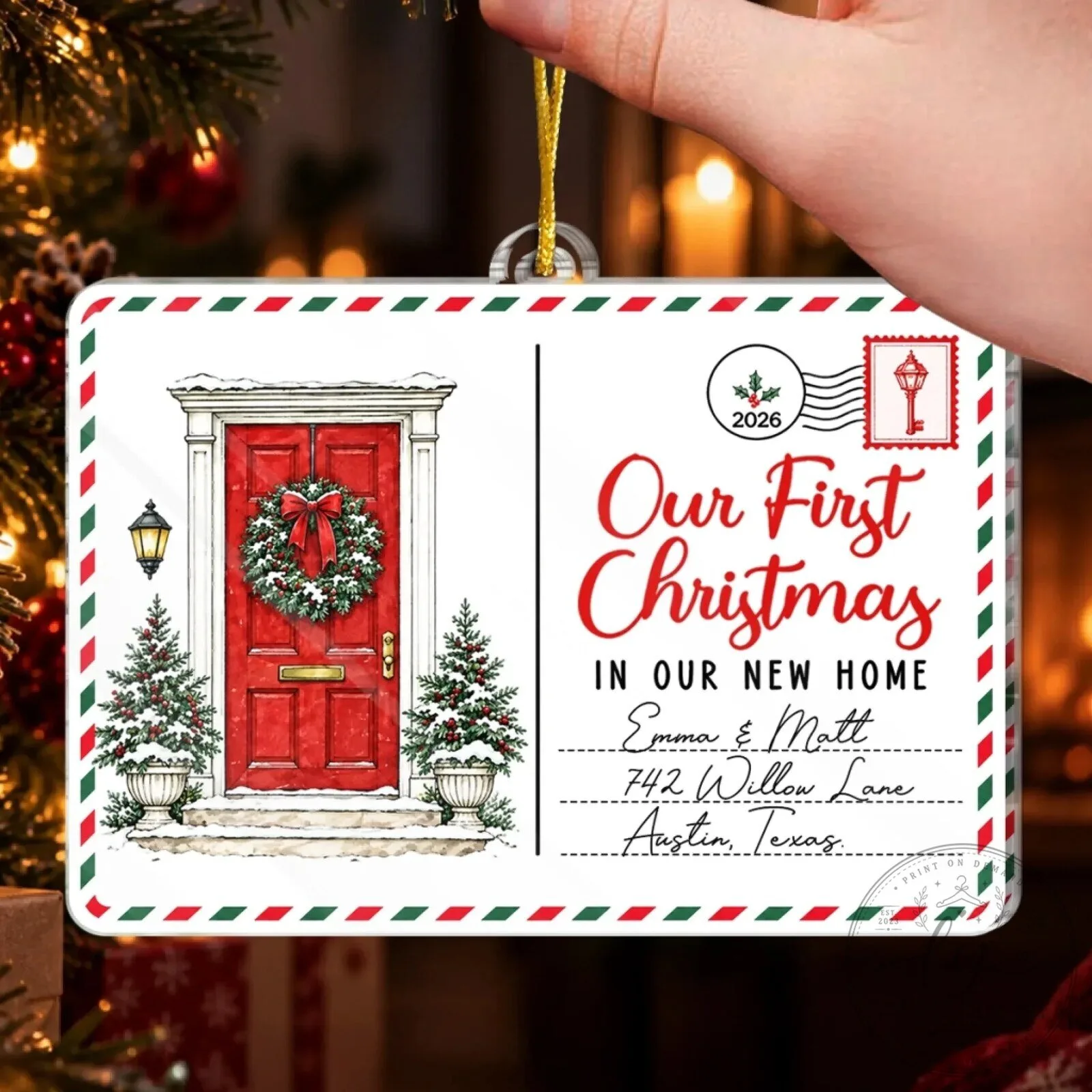 Our First Christmas In Our New Home Personalized Acrylic Ornament 10 Our First Christmas In Our New Home Personalized Acrylic Ornament