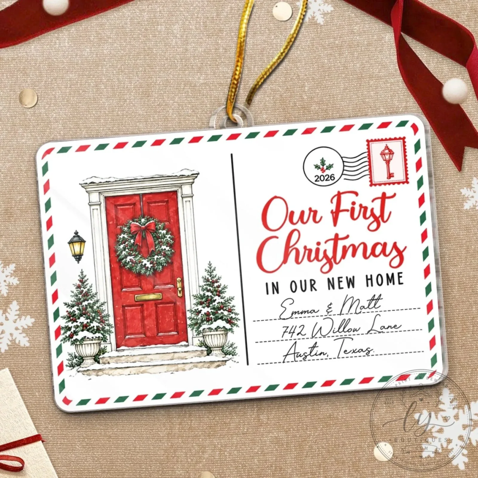 Our First Christmas In Our New Home Personalized Acrylic Ornament 11 Our First Christmas In Our New Home Personalized Acrylic Ornament