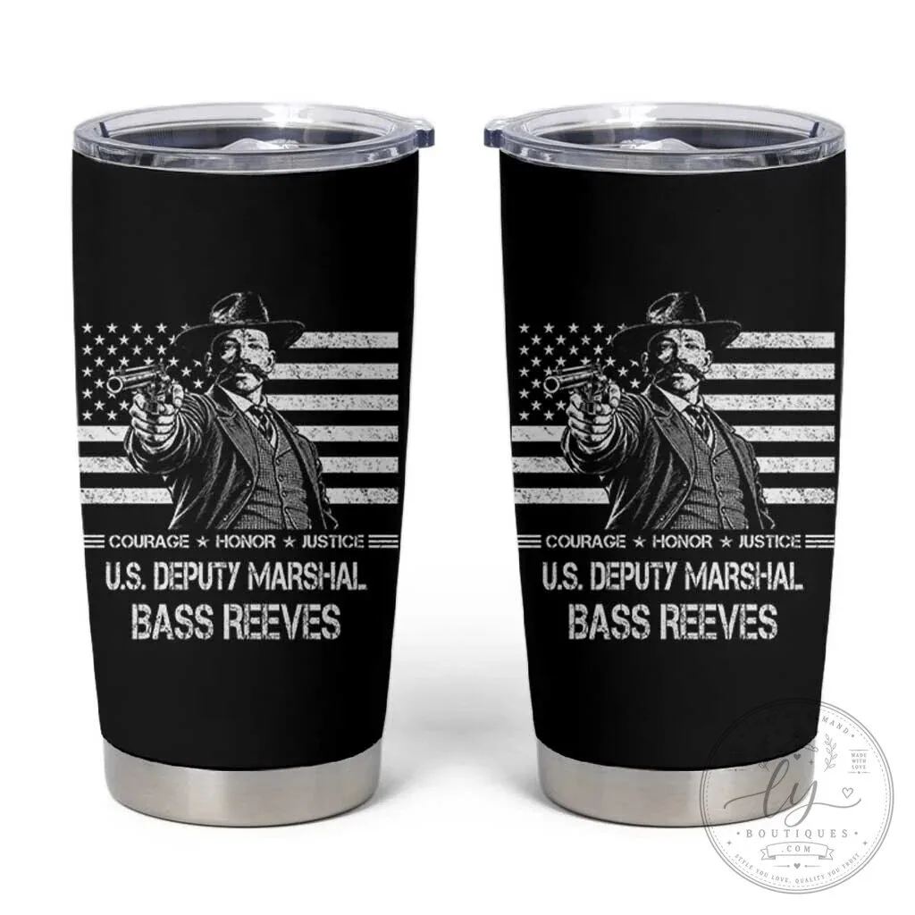 Bass Reeves US Deputy Marshal American Flag Courage Honor Justice Tumbler