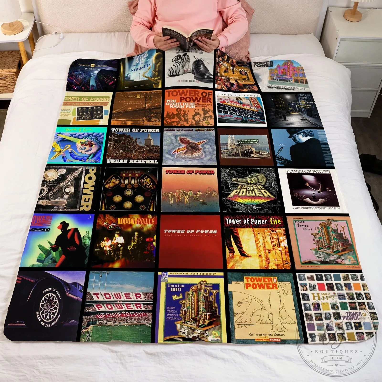 Tower of Power Albums Collage Music Fan Sherpa Blanket 10 Tower of Power Albums Collage Music Fan Sherpa Blanket