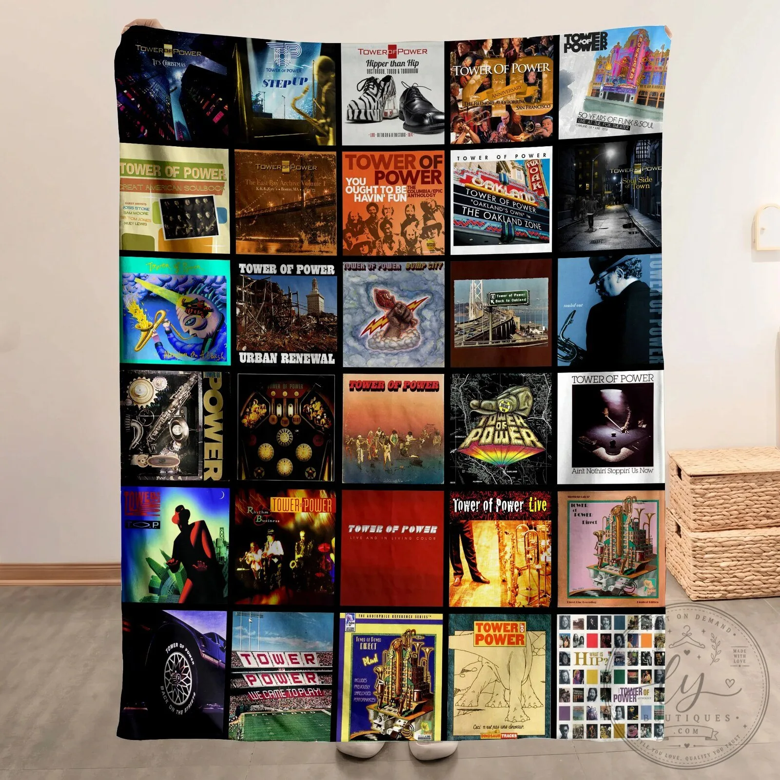 Tower of Power Albums Collage Music Fan Sherpa Blanket 11 Tower of Power Albums Collage Music Fan Sherpa Blanket