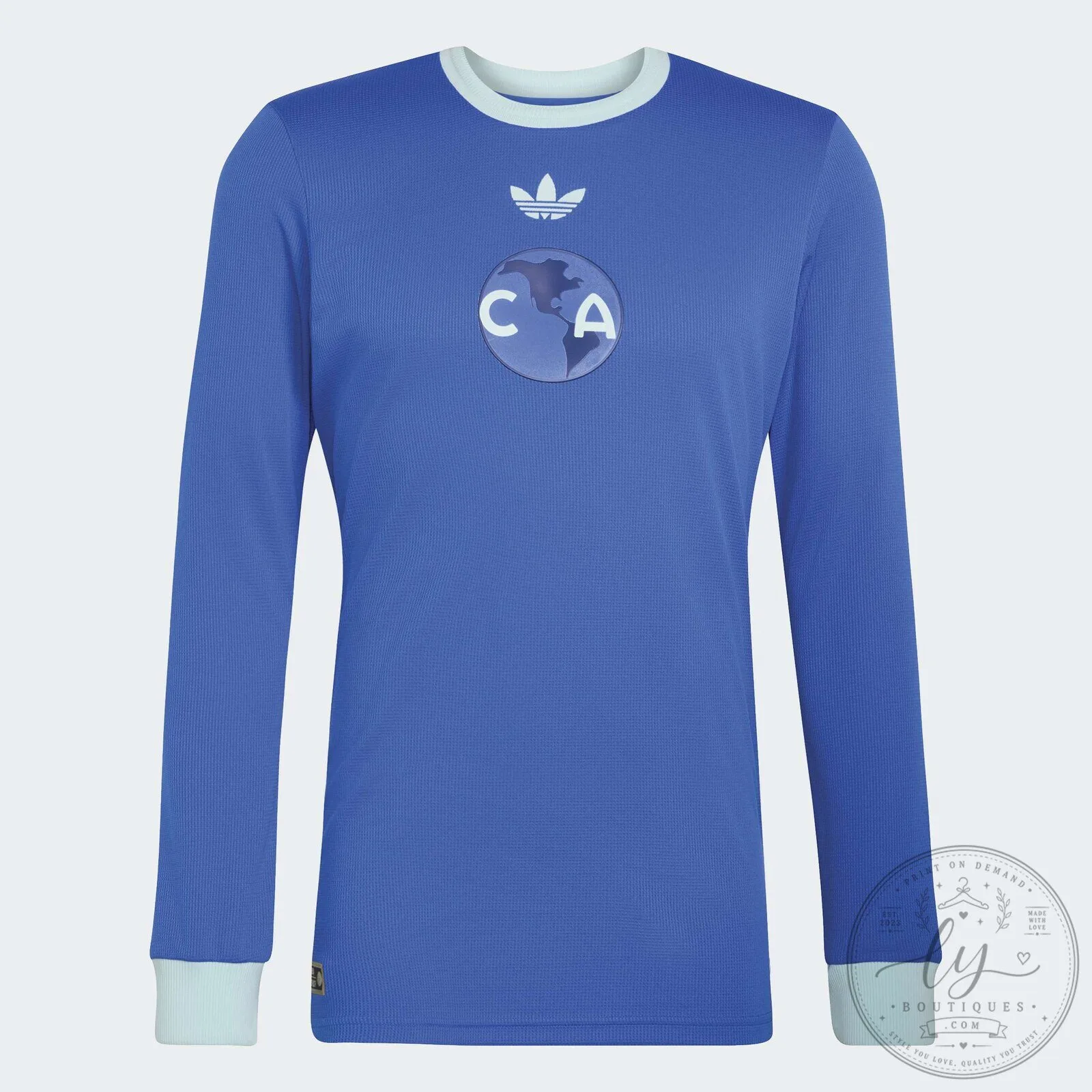 Club America 27th Anniversary Men's Blue Long Sleeve Jersey