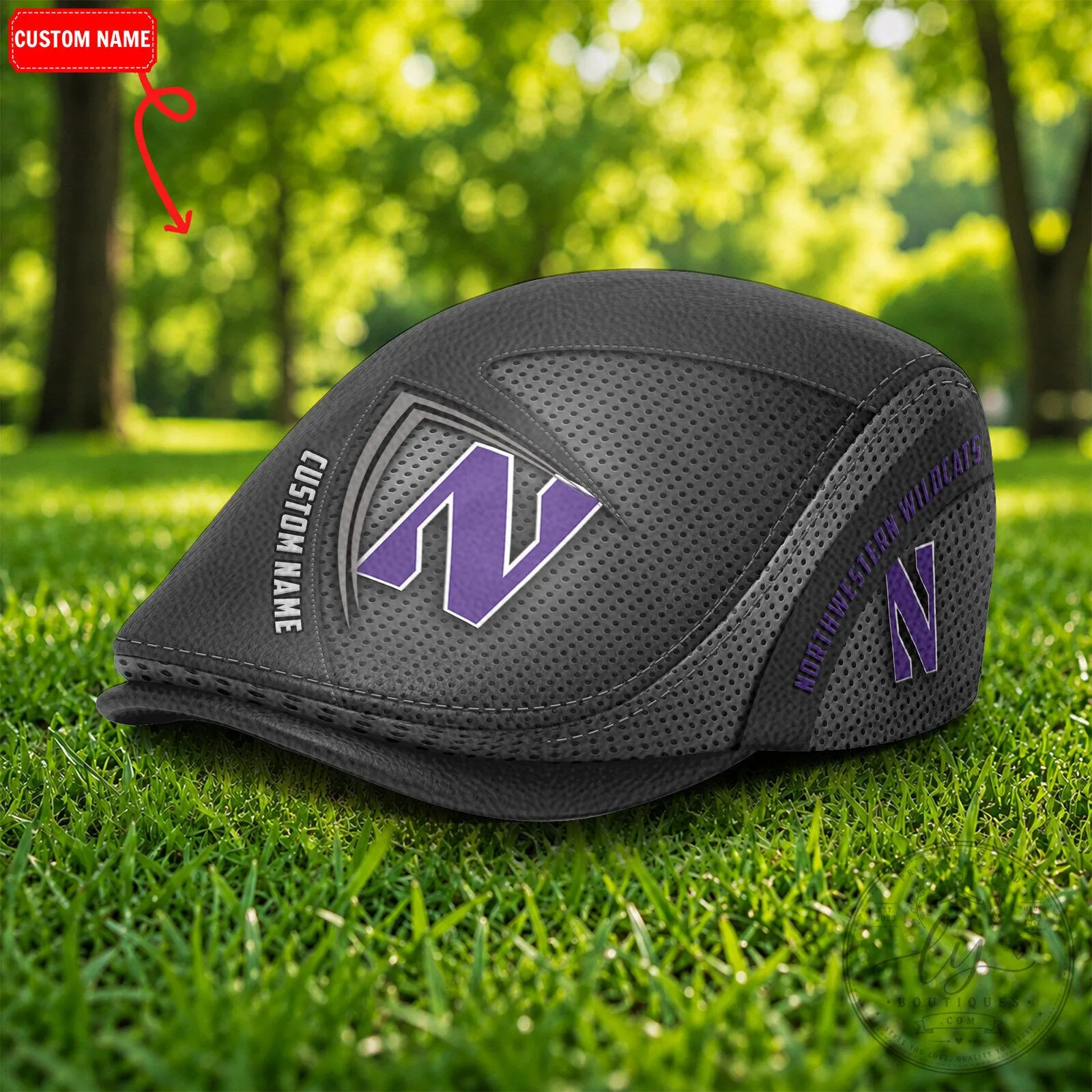 Northwestern Wildcats NCAA Golf Flat Cap Hat