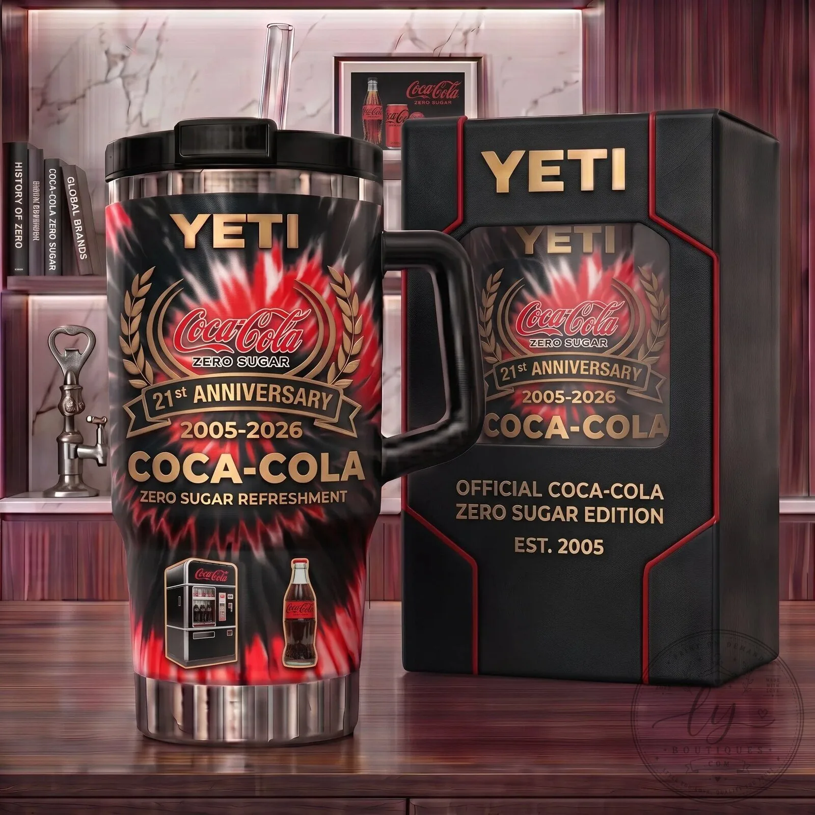 Yeti Coca-Cola Zero Sugar 21st Anniversary Tie-Dye Stainless Steel Tumbler