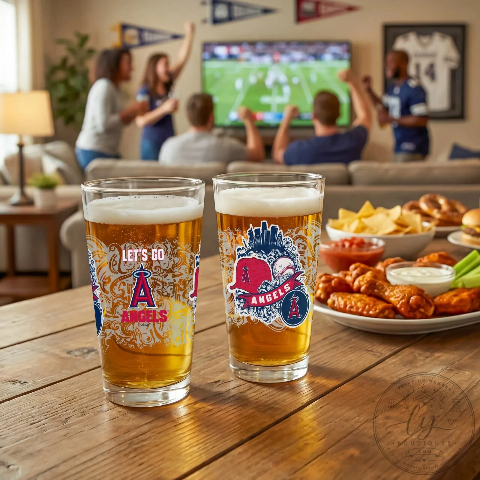 Los Angeles Angels Baseball Team Pint Glass Set 6 Los Angeles Angels Baseball Team Pint Glass Set