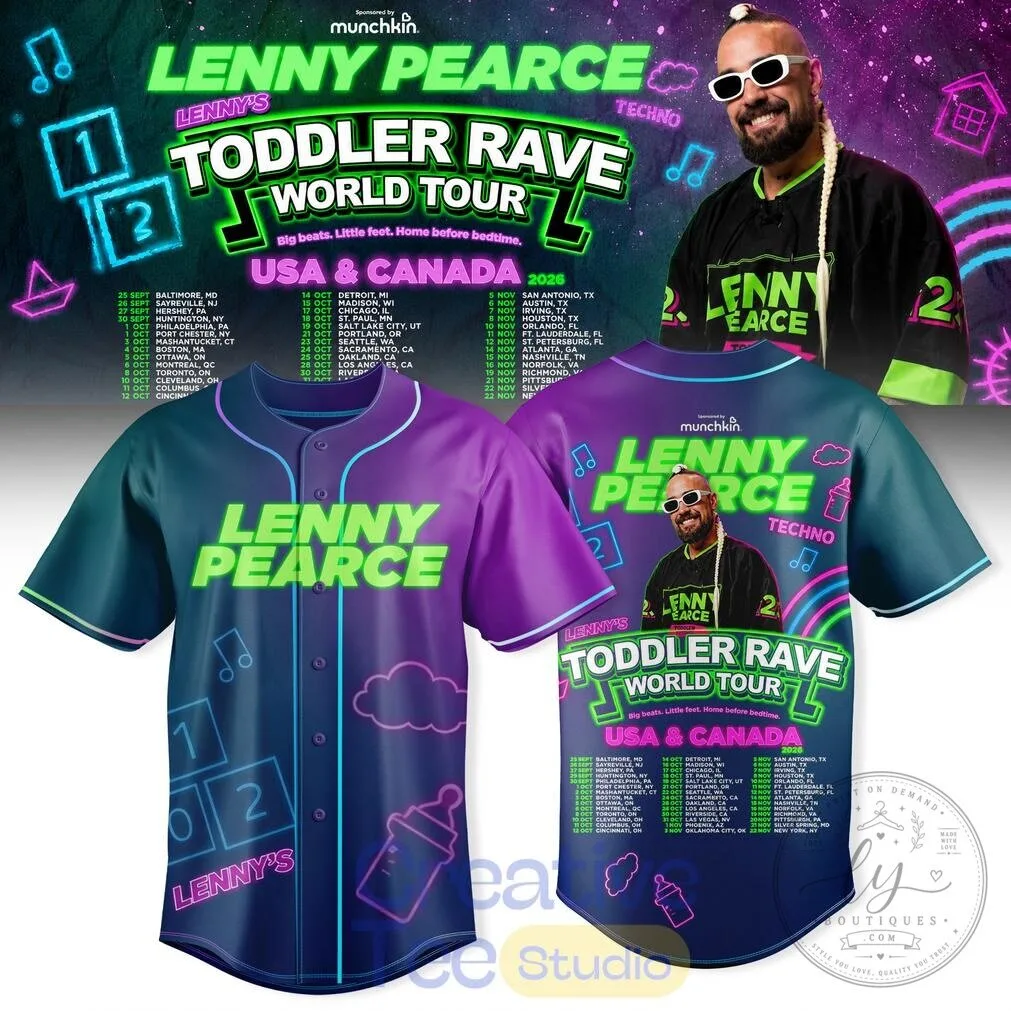 Lenny Pearce Toddler Rave World Tour Baseball Jersey