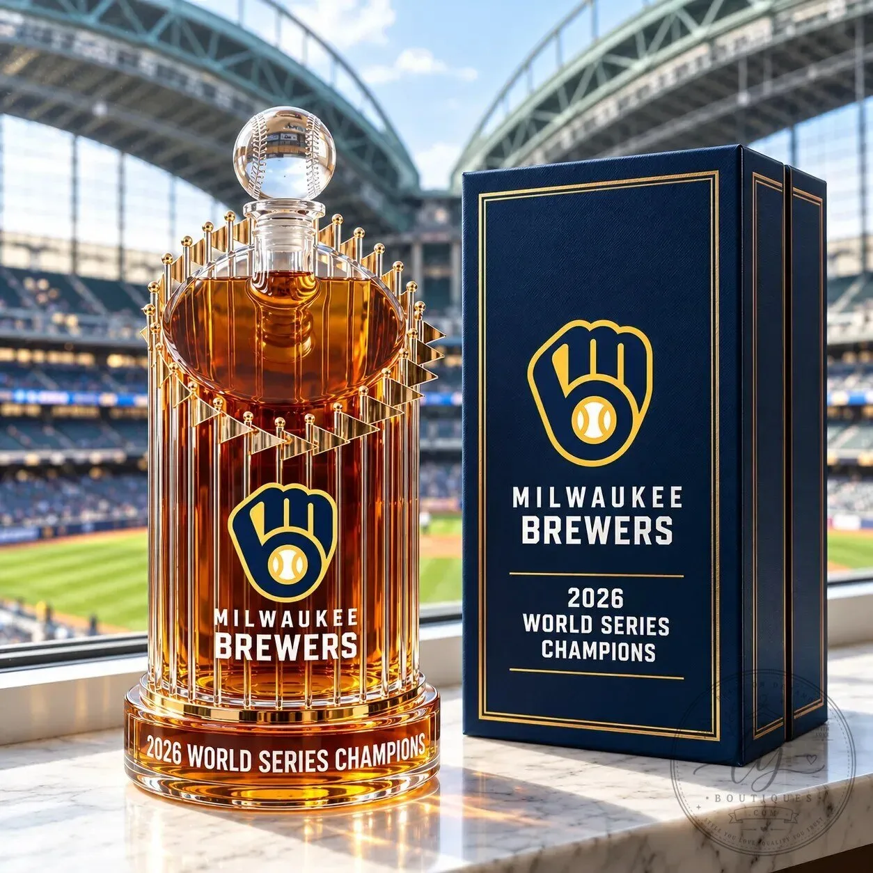 Commemorative Whiskey Decanter for the 2026 Milwaukee Brewers World Series Champions 3 Commemorative Whiskey Decanter for the 2026 Milwaukee Brewers World Series Champions