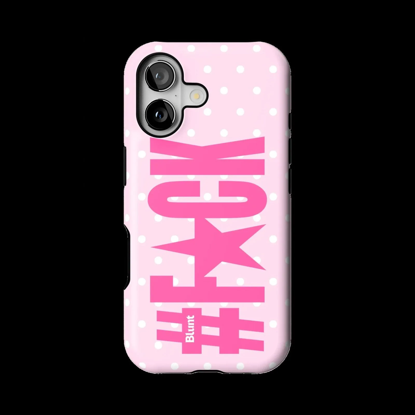 Pink Polka Dot #Blunt F*ck Humor iPhone Case 1 Pink Polka Dot #Blunt F*ck Humor iPhone Case